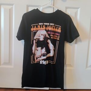Black Janis Joplin Graphic T-Shirt
